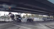 Main image for Florida Dashcam Captures Violent Overpass Collision.