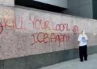 Main image for Los Angeles Protest Sees Violent Anti-ICE Message Spray-Painted.