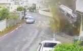 Main image for Iran's Missile Strike Flips Vehicle in Central Israel.