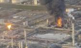 Main image for Aerial Footage Shows Flames at Valero Port Arthur Facility.