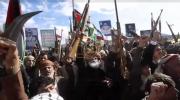 Main image for Thousands of Houthis March in Sanaa to Pledge Support for Iran.