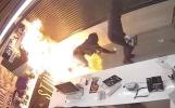 Main image for FAILED ATTEMPT: Surveillance Video Shows Monroe Men Setting Shop Ablaze &mdash; Then Themselves on Fire.