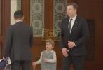 Main image for Elon Musk and Young Son Spotted in Great Hall of the People in China. 