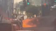 Main image for BREAKING: A Vehicle Caught Fire Near the Wall Street Bull in New York City.