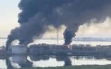 Main image for Ukraine Strikes Saint Petersburg Fuel Terminal As Russia Opens Major Economic Forum.