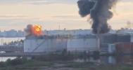 Main image for Watch: Ukrainian Drone Flies 1000 Km To Strike St. Petersburg Oil Terminal Igniting Massive Fire.