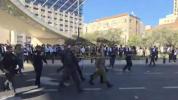 Main image for Israeli Police Deploy Stun Grenades As Protesters Confront IDF Soldier In Jerusalem.