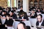 Historic 'Limud Shas Al Kivro' in Radoshitz; Siyum HaShas and Hilula Seudos on Chai Sivan held in the magnificent Landau Building