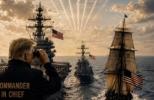Main image for Trump Drops Epic Meme Troll: "You're Getting DISCOMBOBULATED!" Showcases America's Military Might from Revolution to Modern Power.