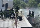Main image for Three Firefighters Injured As FDNY Controls Major Third-Alarm Queens Fire.