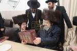 Simchas Bar Mitzvah for a great-grandson of Harav Hakadosh Rav Yaakov Meir Schechter Shlit"a, grandson of his son Harav Hagaon Rav Nachman Schechter A"H