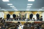 Shabbos Zachor in Tzfas: Satmar Yetev Lev Eretz Yisroel celebrates Siyum Chatzi HaShas, led by the Satmar Yerushalayim Av Beis Din Shlit"a, son of the Satmar Rebbe Shlit"a.