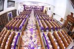 Toldos Aharon Vaad Mifal Hatorah: Siyum Talta Bava Nezikin and Beginning Maseches Sanhedrin in Amud Hayom