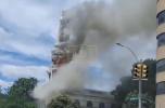 Main image for 173-Year-Old Bushwick Church Steeple Collapses in Raging 3-Alarm Fire.