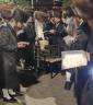 The Toldos Aharon Rebbe Shlit"a Motzei Shabbos in Kerestir