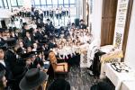 The Satmar Rebbe Shlit"a at Shacharis Davening and Learning with the Children in Montreal