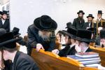 The Satmar Rebbe Shlit"a at Shacharis Davening and Learning with the Children in Montreal