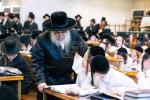 The Satmar Rebbe Shlit"a at Shacharis Davening and Learning with the Children in Montreal