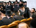 The Satmar Rebbe Shlit"a at Shacharis Davening and Learning with the Children in Montreal