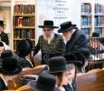 The Satmar Rebbe Shlit"a at Shacharis Davening and Learning with the Children in Montreal