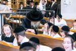 The Satmar Rebbe Shlit"a at Shacharis Davening and Learning with the Children in Montreal