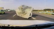 Main image for Driver Goes Completely Blind on Highway After Tarp Slams Windshield.