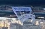 Main image for Turkish Protesters Hang Deranged Anti-Trump Banner Over Istanbul Bridge as NATO Summit Countdown Begins.