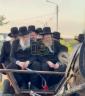 Main image for Mayor of Bnei Brak with sons of Gerer Rebbe Shlit"a ride horse in Poland