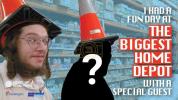 Main image for Avrahemle Schwartz chills in the largest Home Depot with a guest...