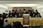Harav Yaakov Meir Shechter Shlit"a at the Yahrtzeit Seudah of the Gaavad of Yerushalayim, the Shaarei Tuvia Zt"l