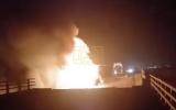 Main image for Major Iranian Bridge Blown Apart, Fuel Tanker Explodes in Fiery Strike.