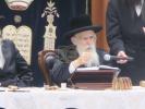 The Beis Chaim Yehoshua Rebbe Shlit"a on Rosh Chodesh Av at the Yahrzeit of the Bobover Rebbe Z"L in Camp Darchei Chaim