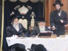 The Beis Chaim Yehoshua Rebbe Shlit"a on Rosh Chodesh Av at the Yahrzeit of the Bobover Rebbe Z"L in Camp Darchei Chaim