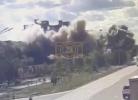 Main image for CCTV Footage Shows Russian Bomb Exploding in Ukrainian Residential Neighborhood.