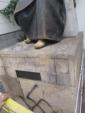 Antisemitic Vandalism: Swastika Spray-Painted On Rambam Statue In Spain.