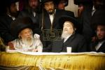 HaRav Yaakov Meir Shechter Shlit"a at the wedding of a grandchild of the Pinsk Karliner Rebbe Shlit"a