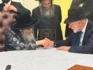 Renowned Nagid and Philanthropist R' Ruby Schron on a Visit to the Satmar Rebbe Shlit"a