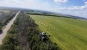 Main image for Dramatic Mid-Air Kill: Ukraine Nets Russian Unjammable Fiber-Optic Drone.