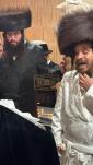First Pictures of the Kretchnif Kfar Ata Rebbe Shlit"a at the Tziyon of His Father, the Kretchnif Sighet Rebbe Z"L