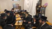 The Liska Rebbe Shlit"a Being Menachem Avel HaGaon HaTzaddik Rav Efraim Rosen Shlit"a, Domatz Tartikov, on the Petira of A"H