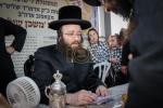 The Kossover Rebbe Shlit"a at the Maamad HaYeshuos on Monday in Ancient Shilo, Where His Holy Father Used to Conduct It Every Year.