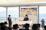 The Kossover Rebbe Shlit"a at the Maamad HaYeshuos on Monday in Ancient Shilo, Where His Holy Father Used to Conduct It Every Year.