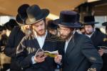 The Kossover Rebbe Shlit"a at the Maamad HaYeshuos on Monday in Ancient Shilo, Where His Holy Father Used to Conduct It Every Year.