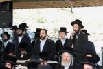 The Kossover Rebbe Shlit"a at the Maamad HaYeshuos on Monday in Ancient Shilo, Where His Holy Father Used to Conduct It Every Year.