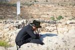 The Kossover Rebbe Shlit"a at the Maamad HaYeshuos on Monday in Ancient Shilo, Where His Holy Father Used to Conduct It Every Year.