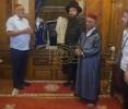 Main image for The Lelover Rebbe, Rav Yaakov Biederman Shlit"a, with Talmidim of Yeshivas Ahavas Dovid at the 'Birkas HaMelech' Maamad, Together with the Imam of Marrakesh Haj Abdallah and R' Makhlouf Ohayon.