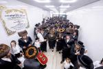Hachnosas Sefer Torah Brought Into the Beis Medrash Hagadol in Kiryas Joel by Harav Reb Avrohom Meir Yaakov Polatsek, Attended by the Satmar Rebbe Shlit"a