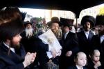 Hachnosas Sefer Torah Brought Into the Beis Medrash Hagadol in Kiryas Joel by Harav Reb Avrohom Meir Yaakov Polatsek, Attended by the Satmar Rebbe Shlit"a