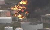 Main image for Fire Forces Evacuations as Massive Flames Engulf Natural Gas Facility in Oklahoma.