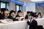 Public Bechina Where Talmidim of Yeshiva Snif Darchei Torah Were Tested on Several Masechtos, Led by HaGaon HaTzaddik the Av Beis Din and Rosh Mesivta Shlit"a, at the Alfei Menashe Halls